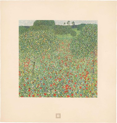 Lot 105 - Gustav Klimt (1862-1918) POPPY FIELD Color...