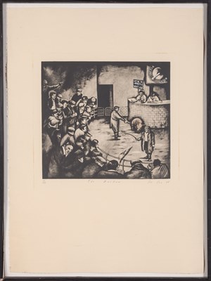 Lot 35 - Sue Coe (b. 1951) THE AUCTION Hand-colored...