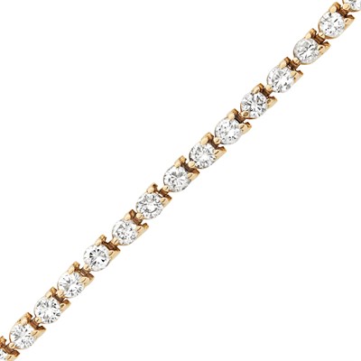 Lot 132 - Gold and Diamond Bracelet