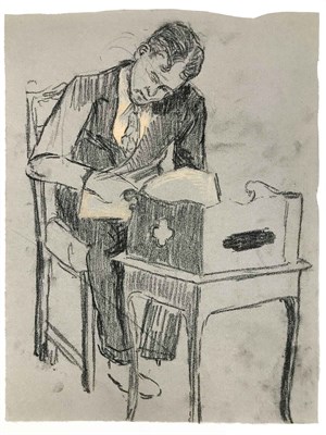Lot 285 - Edmund Quincy American, 1903-1997 Man Reading...