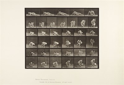 Lot 547 - MUYBRIDGE, EADWEARD (1830-1904) Nude rising to...