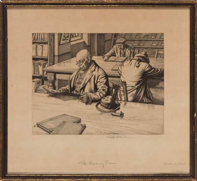 Lot 369 - Stanley Anderson (1884-1966) THE READING ROOM...