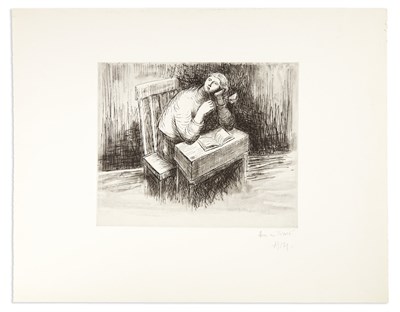 Lot 465 - Henry Moore GIRL DOING HOMEWORK VI (C. 331)...