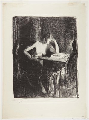 Lot 494 - Albert Sterner (1863-1946) WOMAN READING...
