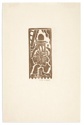 Lot 496 - Max Weber (1881-1961) RABBI READING...