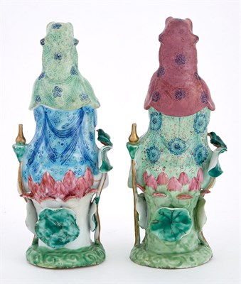 Lot 123 - Two Similar Chinese Porcelain Figures of...