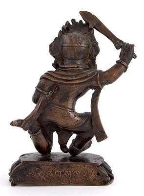 Lot 147 - Tibetan Patinated Bronze Figure of a Wrathful...