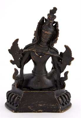 Lot 148 - Chinese Patinated Bronze Figure of Guanyin...