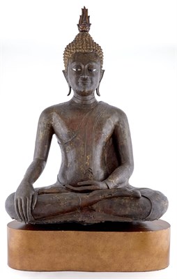 Lot 149 - Thai Bronze Seated Buddha Height of figure 26...
