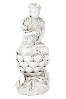 Lot 54 - Chinese Blanc de Chine Figure of Guanyin 19th...