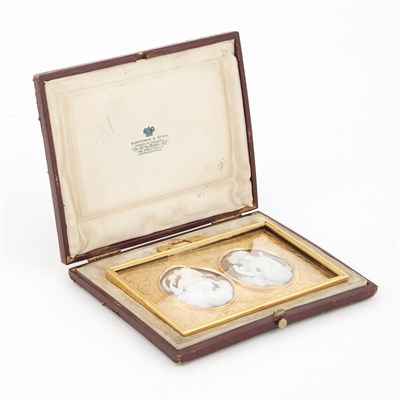 Lot 492 - Victorian Cameos in Gilt-Copper Frame by...
