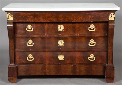 Lot 464 - Empire Mahogany and Gilt-Bronze Mounted Marble...