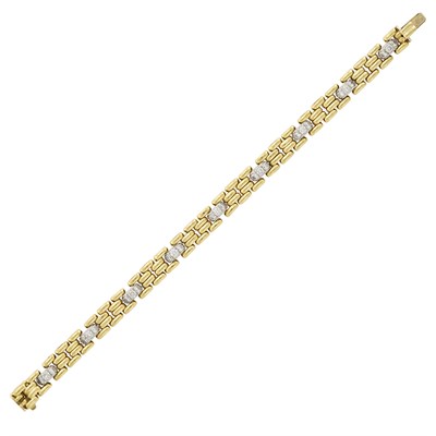 Lot 1178 - Gold and Diamond Bracelet