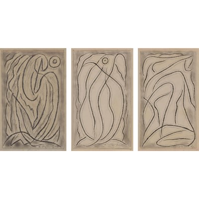 Lot 2001 - Abraham Walkowitz American, 1878-1965 (i)...