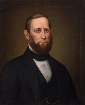 Lot 7 - Delos C. Bell American, fl. 1870 Portrait of a...