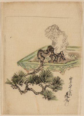 Lot 7 - Shibata Zeshin (1807-1891) Bonsai Ink and...