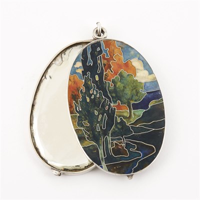 Lot 205 - Rare Russian Silver and Enamel Compact...