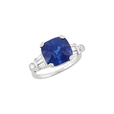 Lot 478 - Platinum, Sapphire and Diamond Ring, Cartier