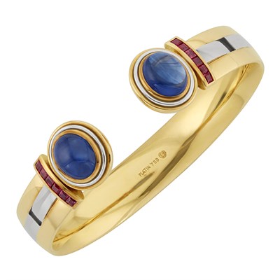 Lot 381 - Gold, Platinum, Sapphire and Ruby Bracelet, Hemmerle