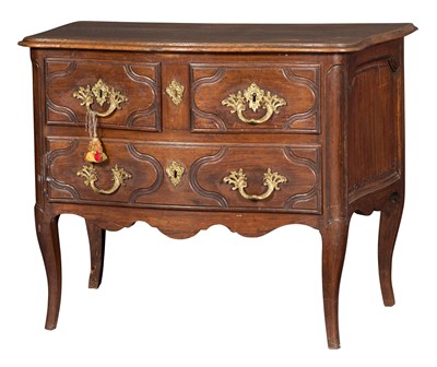 Lot 402 - Continental Transitional Walnut Commode...