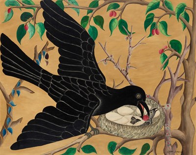 Lot 138 - Adam Leontus Haitian, 1928-1986 Bird with Nest...
