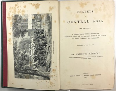 Lot 242 - VAMBERY, ARMINIUS Travels in Central Asia....