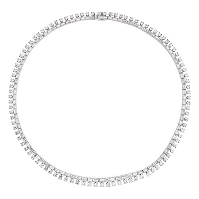 Lot 435 - Platinum and Diamond Necklace