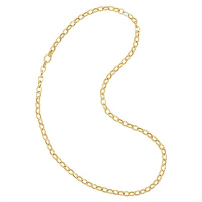 Lot 392 - Long Two-Color Gold and Diamond Chain, Roberto Coin