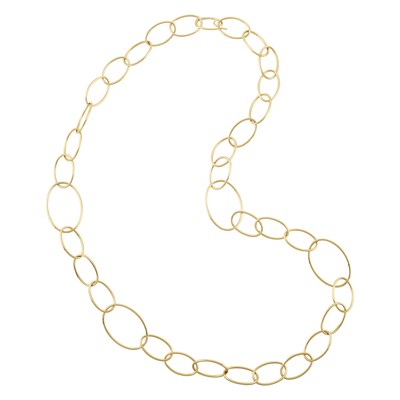 Lot 240 - Long Gold Link Necklace