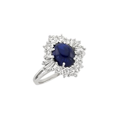 Lot 256 - White Gold, Sapphire and Diamond Ring