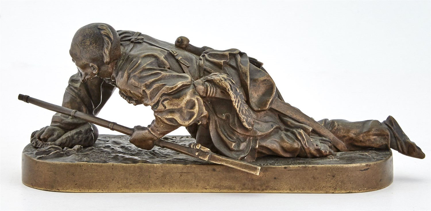 Lot 137 - Russian Bronze Model of Circassian Ambush Cast...