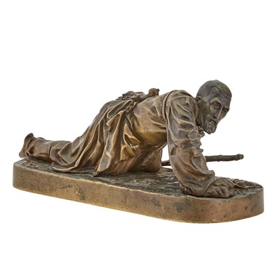Lot 137 - Russian Bronze Model of Circassian Ambush Cast...
