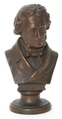 Lot 142 - Russian Bronze Bust of Alexander Pushkin Cast...
