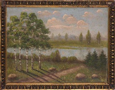 Lot 77 - Russian School 19th/20th Century Landscape...