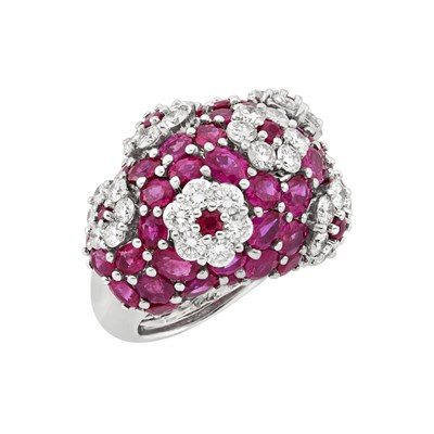Lot 192 - White Gold, Ruby and Diamond Ring