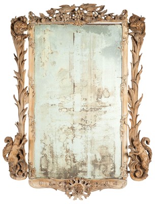 Lot 284 - Rococo Style Beechwood Mirror The rectangular...