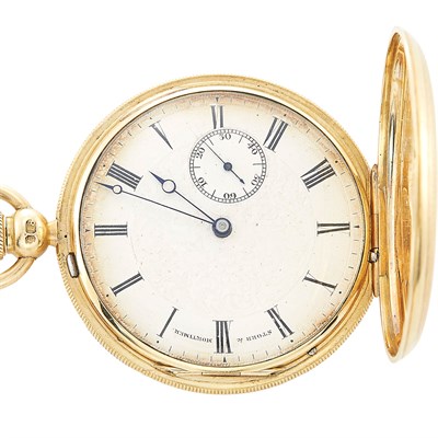 Lot 111 - English 18K Gold Hunting Case Pocket Watch...