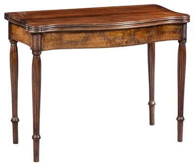 Lot 446 - Federal Inlaid Mahogany Fold-Over Card Table...