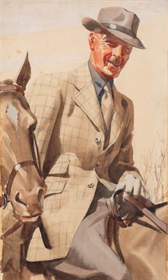 Lot 108 - 20th Century School Gentleman Rider Watercolor...