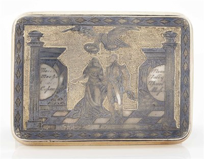 Lot 114 - Russian Silver-Gilt and Niello Snuff Box Maker'...