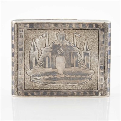 Lot 115 - Russian Silver-Gilt and Niello Snuff Box Maker'...