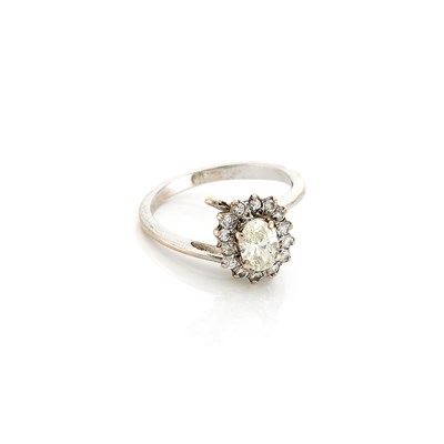 Lot 1221 - Gold and Diamond Ring