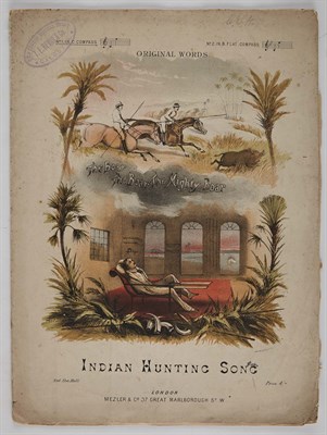 Lot 209 - [SHEET MUSIC] Indian Hunting Song. London:...