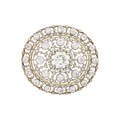 Lot 252 - Gold, Silver and Diamond Pendant-Brooch, Buccellati