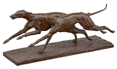 Lot 62 - Richard Fath French, 1900-1952 Two Greyhounds...