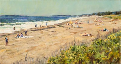 Lot 32 - Peter Hagen American, b. 1944 Beach Day Signed...