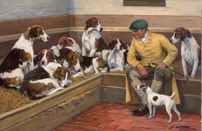 Lot 14 - George Wright British, 1860-1942 Tending to...