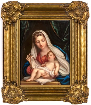 Lot 191 - Continental Painted Porcelain Plaque of the...