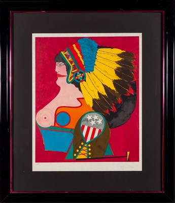 Lot 26 - Richard Lindner MISS AMERICAN INDIAN Color...