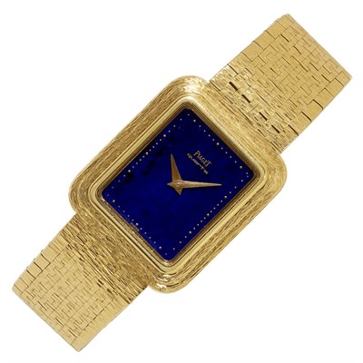 Lot 333 - Gold and Lapis Lazuli Wristwatch, Piaget